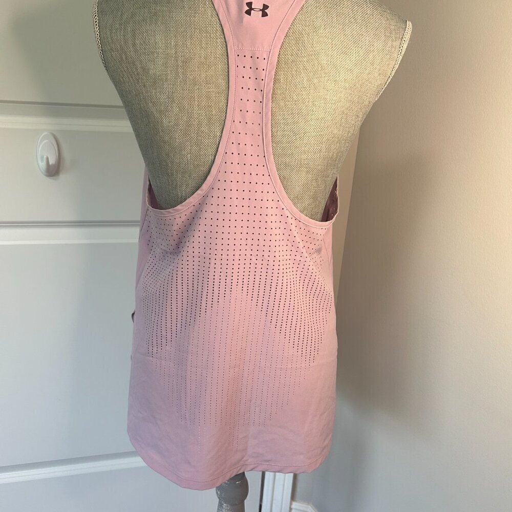 Under Armour Purple Heat Gear Tank Size M EUC - Picture 2 of 2